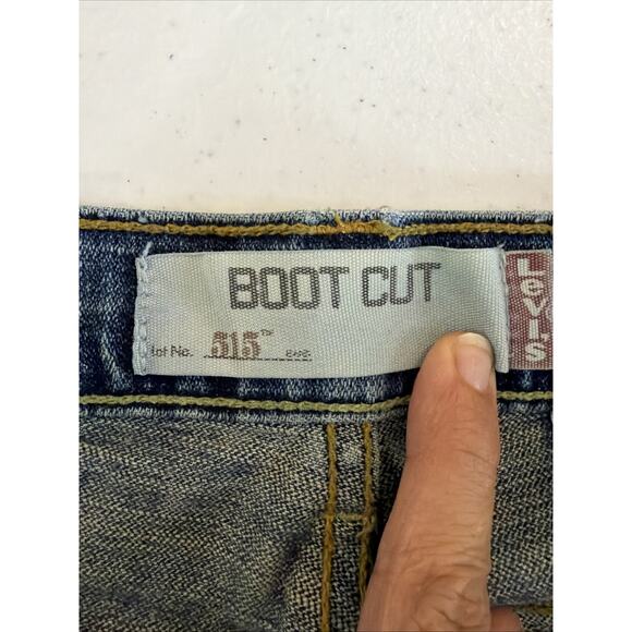 Levi's Boot Cut 515 Denim Blue Jeans Size 12M 99% Cotton western Medium wash - Picture 8 of 11